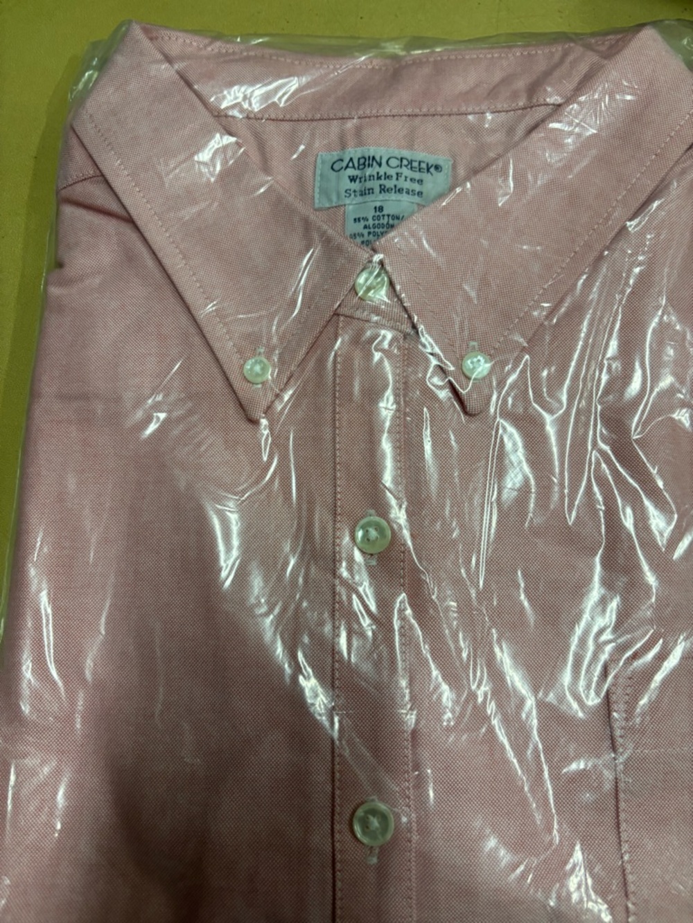 Cabin Creek Soft Pink Wrinkle-Free Button Shirt